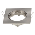 Aigostar - Moldura para luminária embutida GU10 8,2x8,2 cm cromo fosco