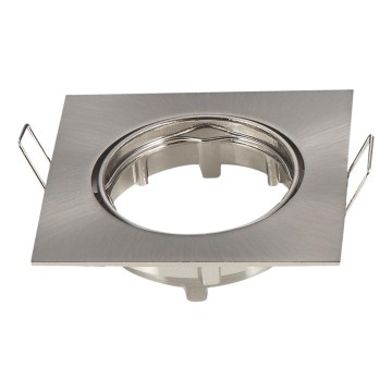 Aigostar - Moldura para luminária embutida GU10 8,2x8,2 cm cromo fosco