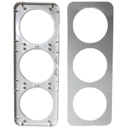 Aigostar - Moldura tripla de plástico branco