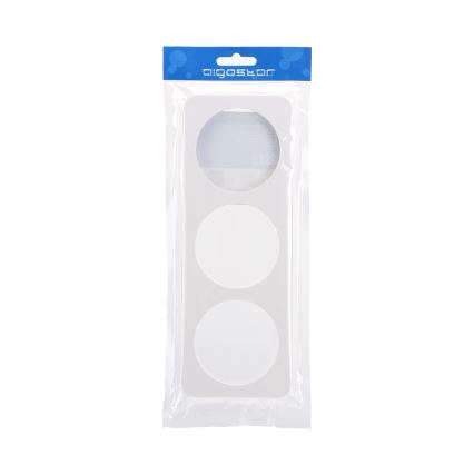 Aigostar - Moldura tripla de plástico branco