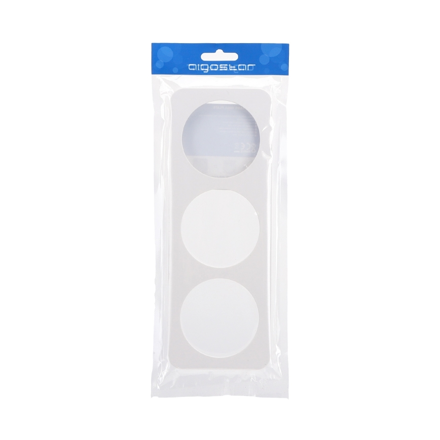 Aigostar - Moldura tripla de plástico branco