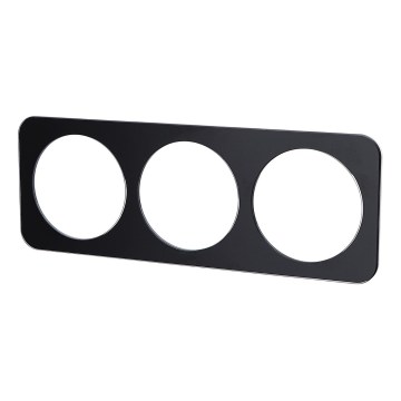 Aigostar - Moldura tripla de vidro preta
