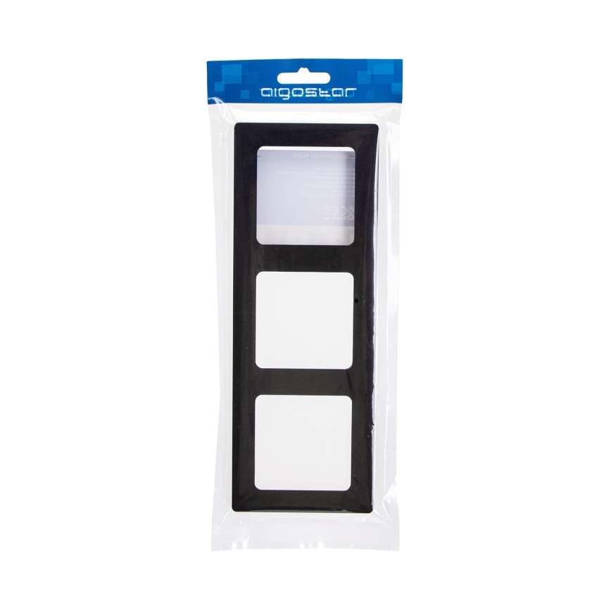 Aigostar - Moldura tripla de plástico preta
