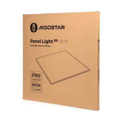 Aigostar - Painel de encastrar LED LED/28W/230V 62x62 cm 3000K