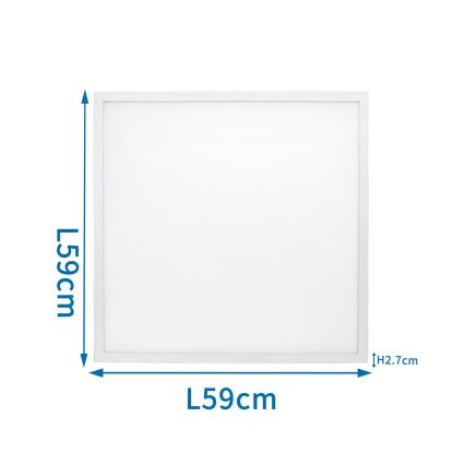 Aigostar - Painel de encastrar LED LED/40W/230V 3000K/4000K/6500K 60x60cm branco