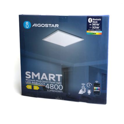 Aigostar - Painel de encastrar LED RGBW regulável MESH LED/36W/230V 60x60 cm