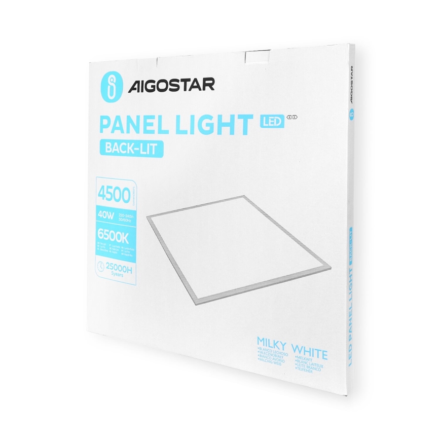 Aigostar - Painel LED de embutir LED/40W/230V 6500K 60x60cm branco