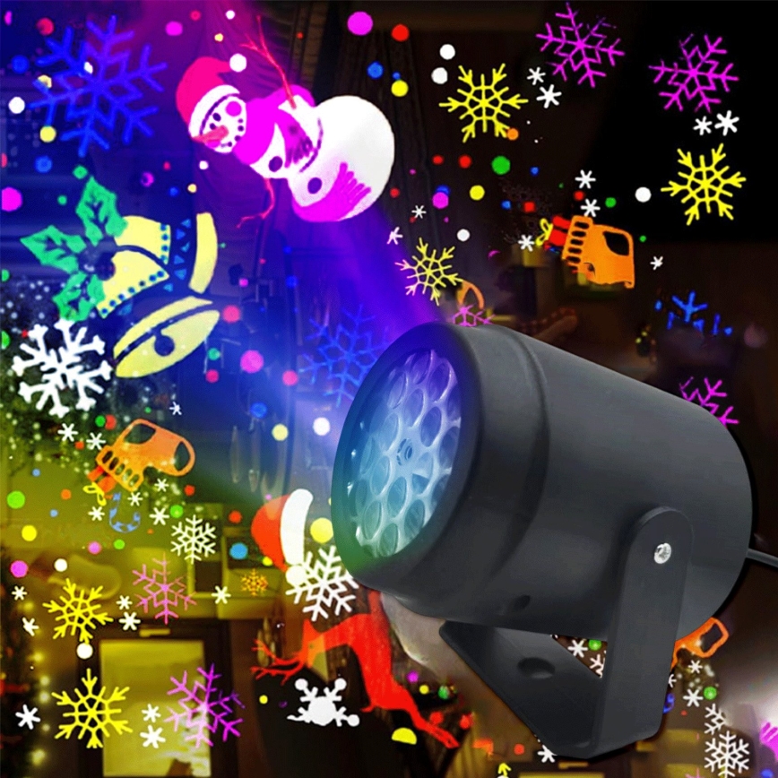 Aigostar - Projetor de Natal LED de flocos de neve LED/5W/230V multicolorido