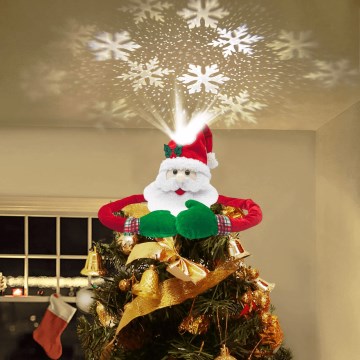 Aigostar - Projetor LED de flocos de neve de Natal LED/5W/230V branco frio Papai Noel