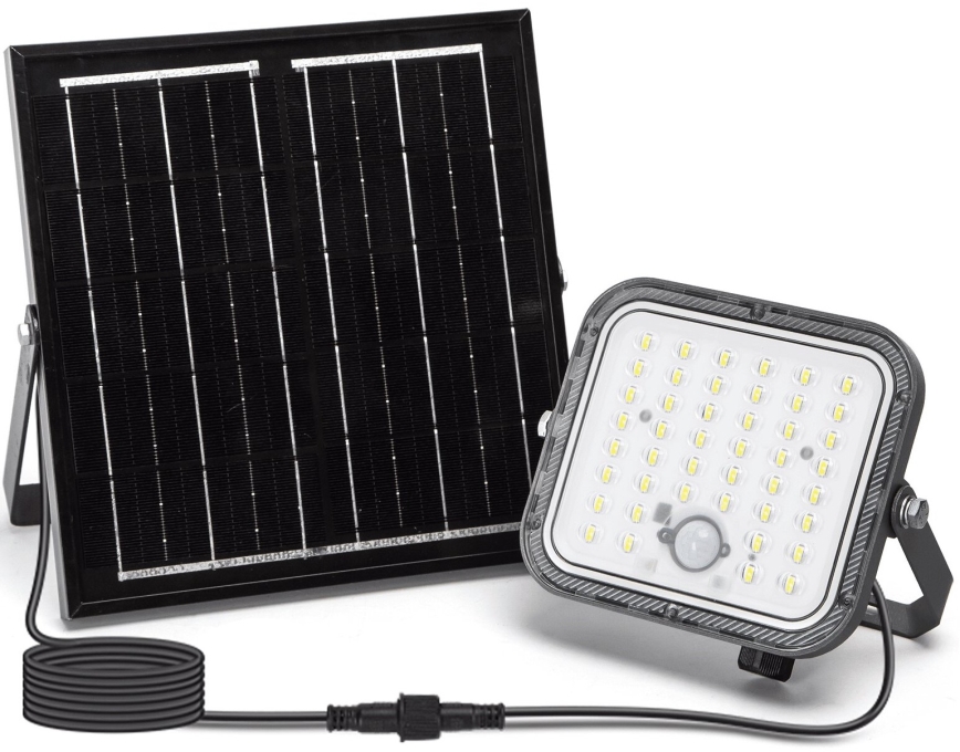Aigostar - Projetor solar LED regulável com sensor LED/80W/3,4V 6500K IP66 4000 mAh + controlo remoto