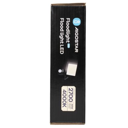 Aigostar - Refletor LED com sensor LED/30W/230V 4000K IP65