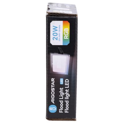 Aigostar - Refletor LED RGB regulável LED/10W/230V IP65 + controlo remoto