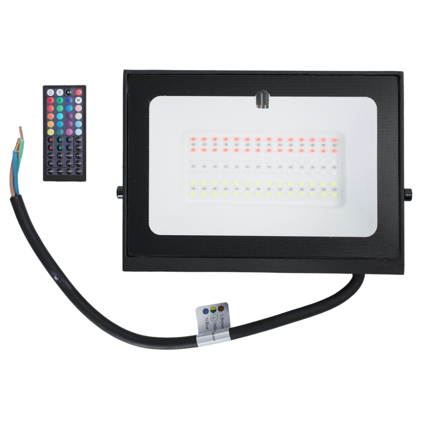 Aigostar - Refletor LED RGB dimerizável/50W/230V IP65 + controlo remoto
