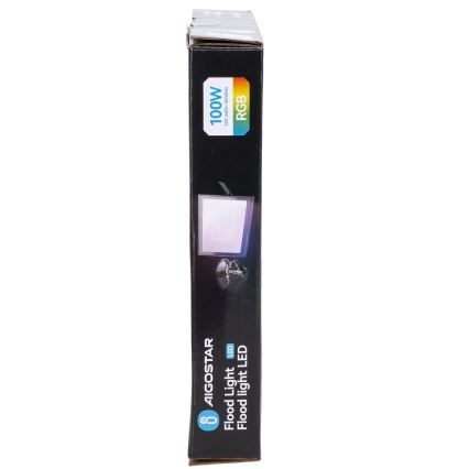 Aigostar - Refletor LED RGB regulável/100W/230V IP65 + comando remoto