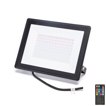 Aigostar - Refletor LED RGBW dimerizável/100W/230V IP65 + comando remoto