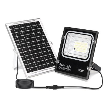 Aigostar - Refletor LED solar/50W/3,2V 1200mAh 3000K/4000K/6500K IP66 + controlo remoto
