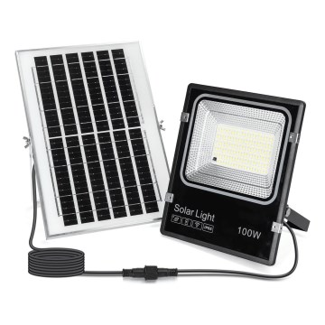 Aigostar - Refletor solar LED dimerizável/100W/3,2V 2000mAh 3000K/4000K/6500K IP66 + controlo remoto