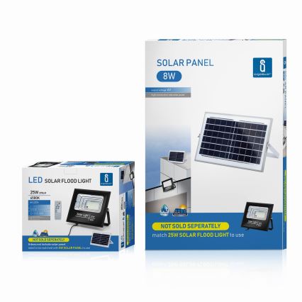 Aigostar - Refletor solar LED regulável LED/25W/3,2V IP67 5000 mAh + controlo remoto