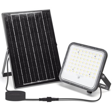 Aigostar - Refletor solar LED regulável LED/100W/3,4V 3000/4000/6500K IP66 8000 mAh + controlo remoto