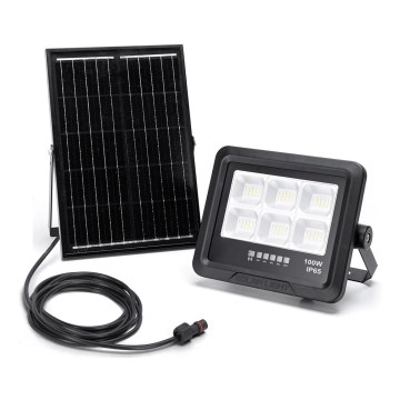 Aigostar - Refletor solar LED regulável LED/100W/3,4V IP65 10000 mAh + controlo remoto