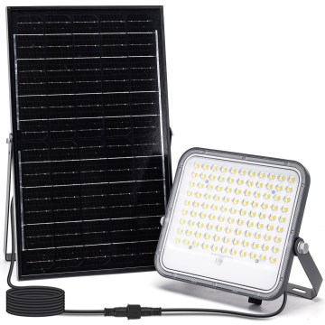 Aigostar - Refletor solar LED regulável LED/150W/3,4V 3000/4000/6500K IP66 12000 mAh + controlo remoto