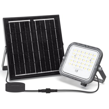 Aigostar - Refletor solar LED regulável LED/50W/3,4V 3000/4000/6500K IP66 4000 mAh + controlo remoto