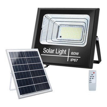 Aigostar - Refletor solar LED regulável LED/60W/3,2V 2000 mAh IP67 + controlo remoto