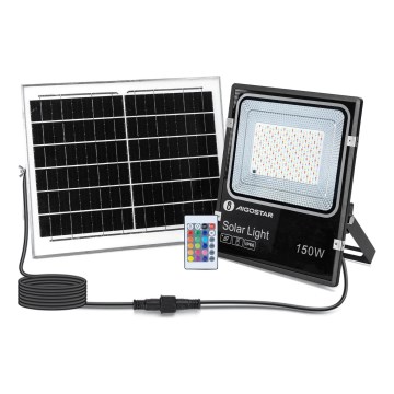 Aigostar - Refletor solar LED RGB regulável LED/150W/3,2V IP66 12000 mAh + controlo remoto