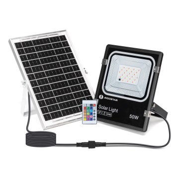 Aigostar - Refletor solar LED RGB regulável LED/50W/3,2V IP66 4000 mAh + controlo remoto