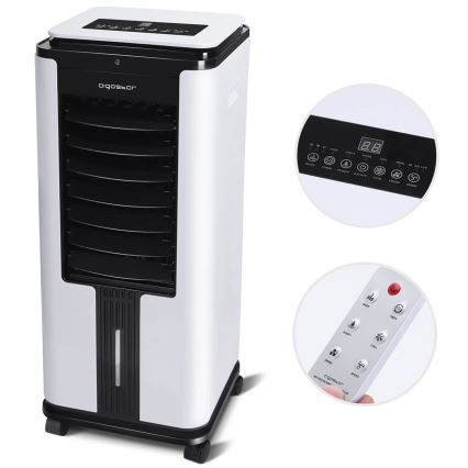 Aigostar - Refrigerador de ar 75W/230V preto/prateado + controlo remoto