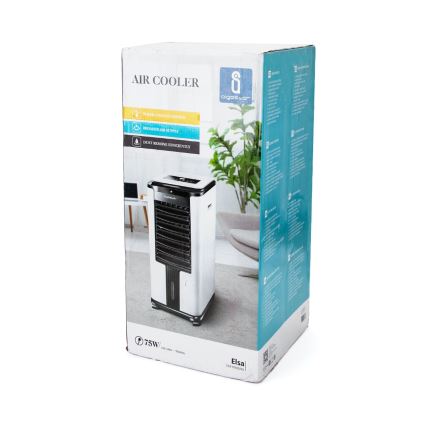 Aigostar - Refrigerador de ar 75W/230V preto/prateado + controlo remoto