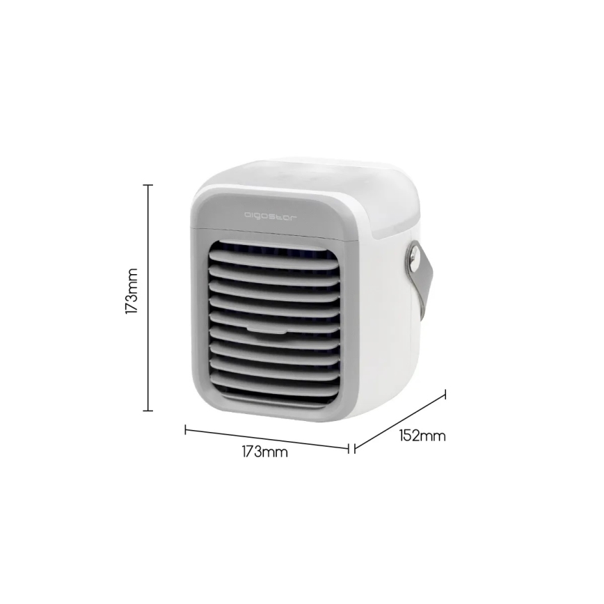 Aigostar - Refrigerador de ar portátil 8W/5V branco