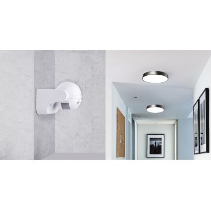 Aigostar - Sensor de movimento infravermelho para exteriores 230V IP44 branco