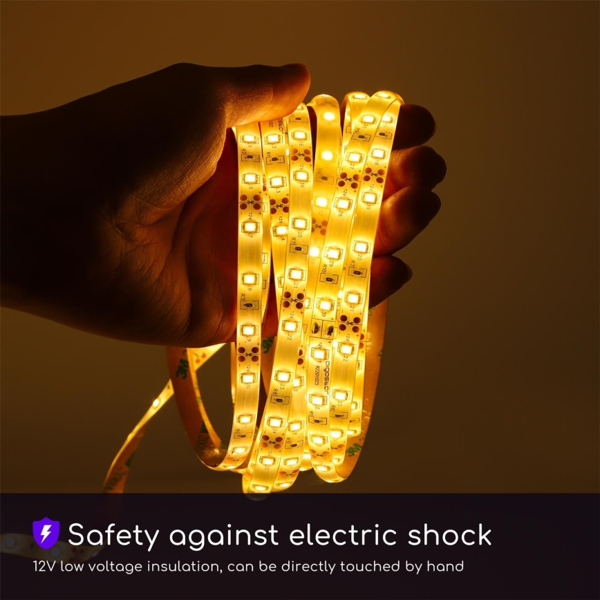 Aigostar - Tira exterior LED com regulação 5m LED/18W/12/230V 3000K IP65