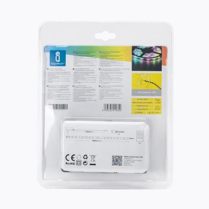 Aigostar - Tira exterior LED RGB com regulação 3m LED/24W/12/230V IP65 + controlo remoto