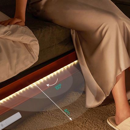 Aigostar - Tira LED com regulação e sensor 1m LED/2W/4xAAA 3000K IP65