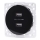 Aigostar - Tomada de alimentação USB sem moldura 2x USB-A, preta