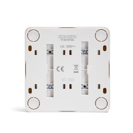 Aigostar - Tomada de parede doméstica quádrupla SCHUKO 250 V branca