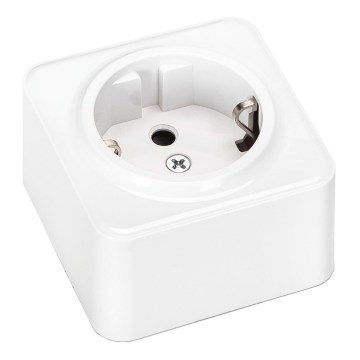 Aigostar - Tomada de parede doméstica SCHUKO 250V branca