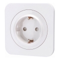 Aigostar - Tomada de parede SCHUKO 250V/16A com moldura, branca
