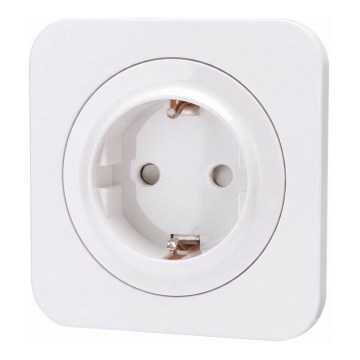 Aigostar - Tomada de parede SCHUKO 250V/16A com moldura, branca