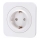 Aigostar - Tomada de parede SCHUKO 250V/16A com moldura, branca