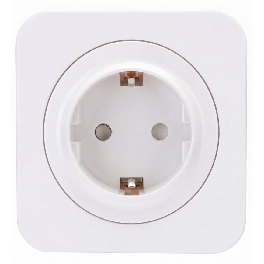Aigostar - Tomada de parede SCHUKO 250V/16A com moldura, branca