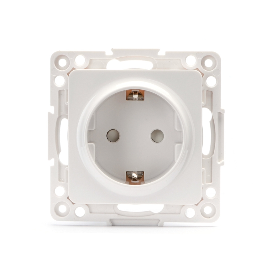 Aigostar - Tomada de parede sem moldura SCHUKO 250V branca