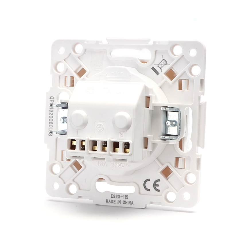 Aigostar - Tomada de parede sem moldura SCHUKO 250V branca