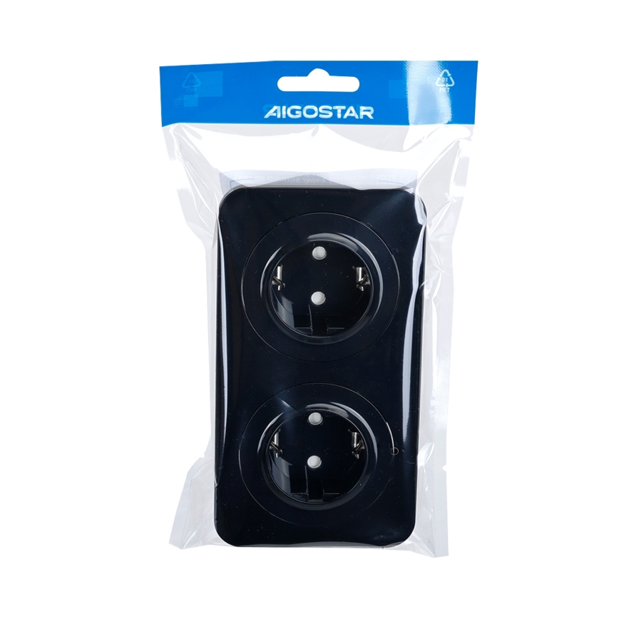 Aigostar - Tomada doméstica 2Z SCHUKO 250/16A