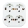 Aigostar - Tomada doméstica SCHUKO, 4 saídas, 250 V / 16 A