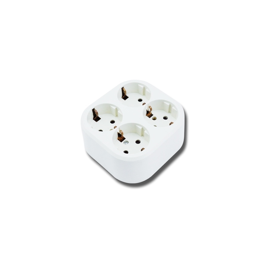 Aigostar - Tomada doméstica SCHUKO, 4 saídas, 250 V / 16 A