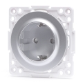 Aigostar - Tomada doméstica sem moldura SCHUKO 250V/16A prateada
