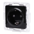 Aigostar - Tomada doméstica sem moldura SCHUKO 250V preta